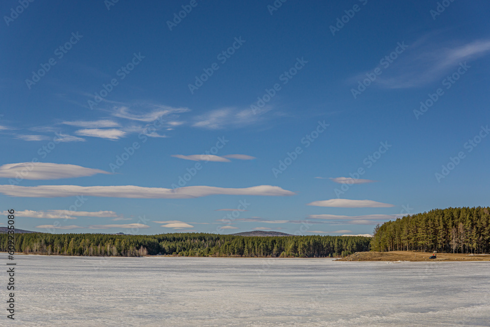 Fototapeta premium landscape with snow