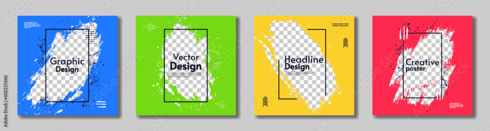 Set of overlay cards. Scratch paint. Modern colors design for card, postcard. Hand drawn ink. Cover design, poster, banner, postcard, invitation. Set of overlay cards. Scratch paint. Modern colors design for card, postcard. Hand drawn ink. Cover design, poster, banner, postcard, invitation.