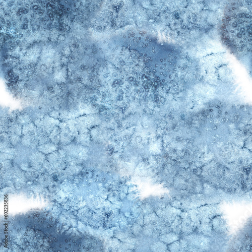 Seamless hand-drawn texture. Watercolor abstract spots like a frost texture or water
