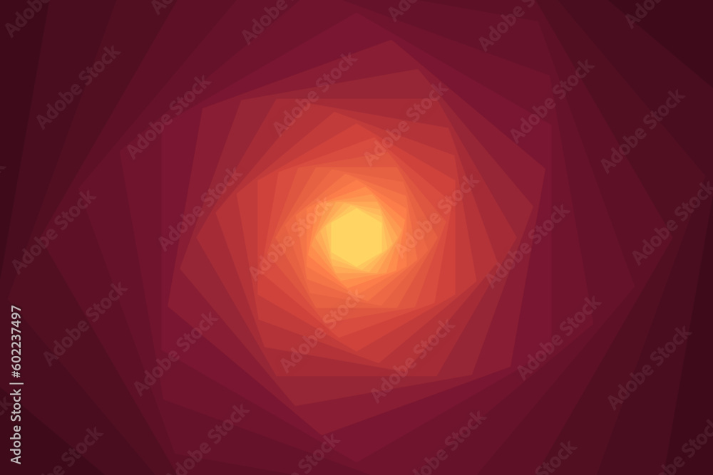 Hexagonal gradation spiral vortex background vector - obrazy, fototapety, plakaty 