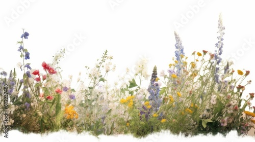 Watercolor flower isolated on white background. Generative AI illustration. © tetxu