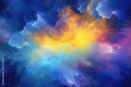 blue yellow abstract background of gradient colorful