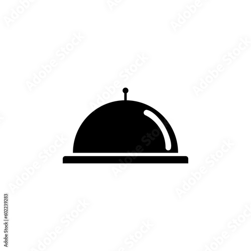 Plated dish icon , vector sign design