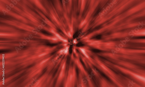 Abstract graphic background with color manipulation. Explosion effect in strong red.