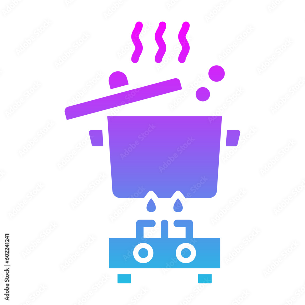 Boil Glyph Gradient Icon Boil Glyph Gradient Icon