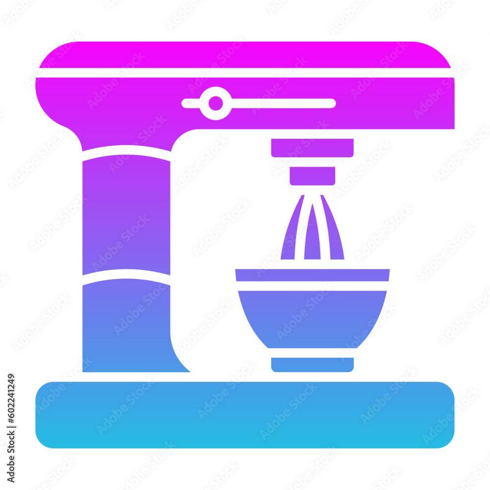 Electric mixer Glyph Gradient Icon Electric mixer Glyph Gradient Icon