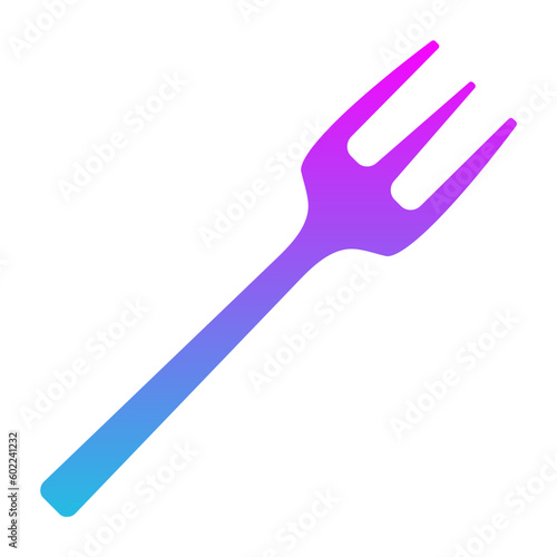 Fork Glyph Gradient Icon