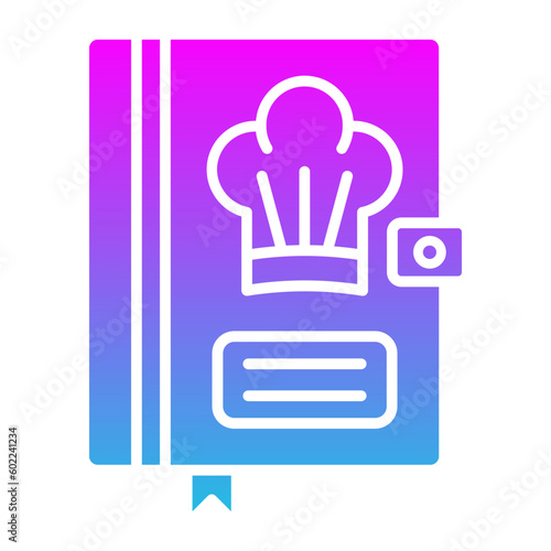 Cook book Glyph Gradient Icon