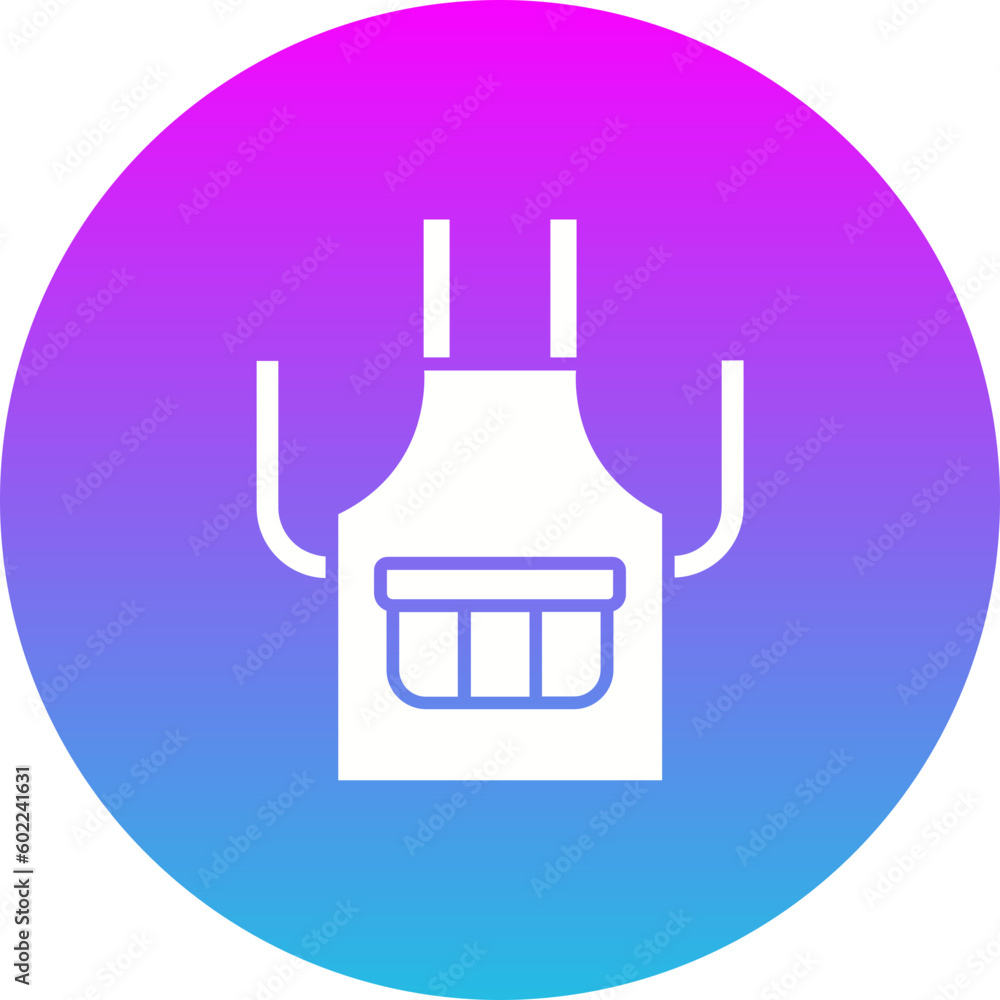 Apron Gradient Circle Glyph Inverted Icon Apron Gradient Circle Glyph Inverted Icon