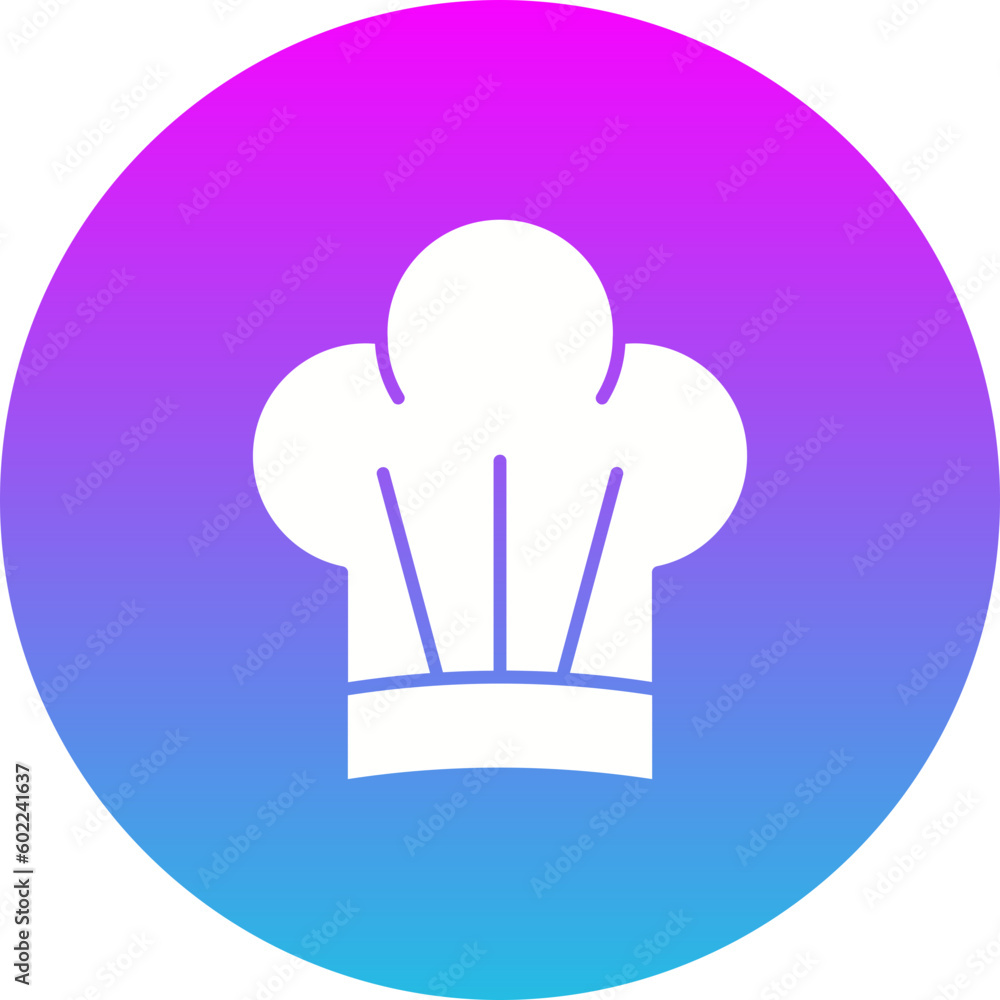 Cook hat Gradient Circle Glyph Inverted Icon Cook hat Gradient Circle Glyph Inverted Icon