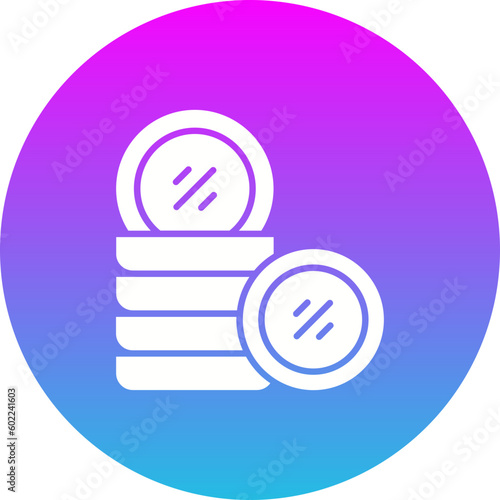 Plates Gradient Circle Glyph Inverted Icon