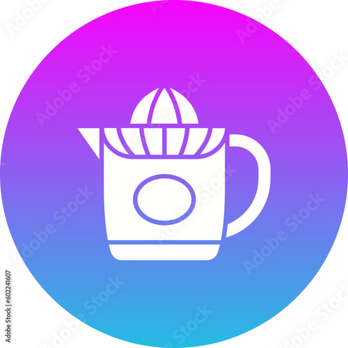 Orange squeezer Gradient Circle Glyph Inverted Icon