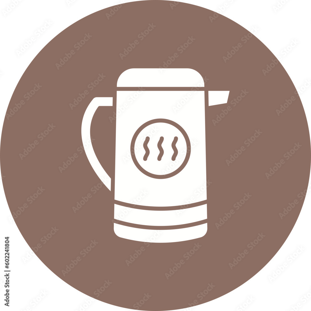 Thermos Multicolor Circle Glyph Inverted Icon Thermos Multicolor Circle Glyph Inverted Icon