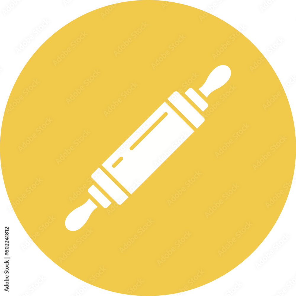 Rolling pin Multicolor Circle Glyph Inverted Icon Rolling pin Multicolor Circle Glyph Inverted Icon