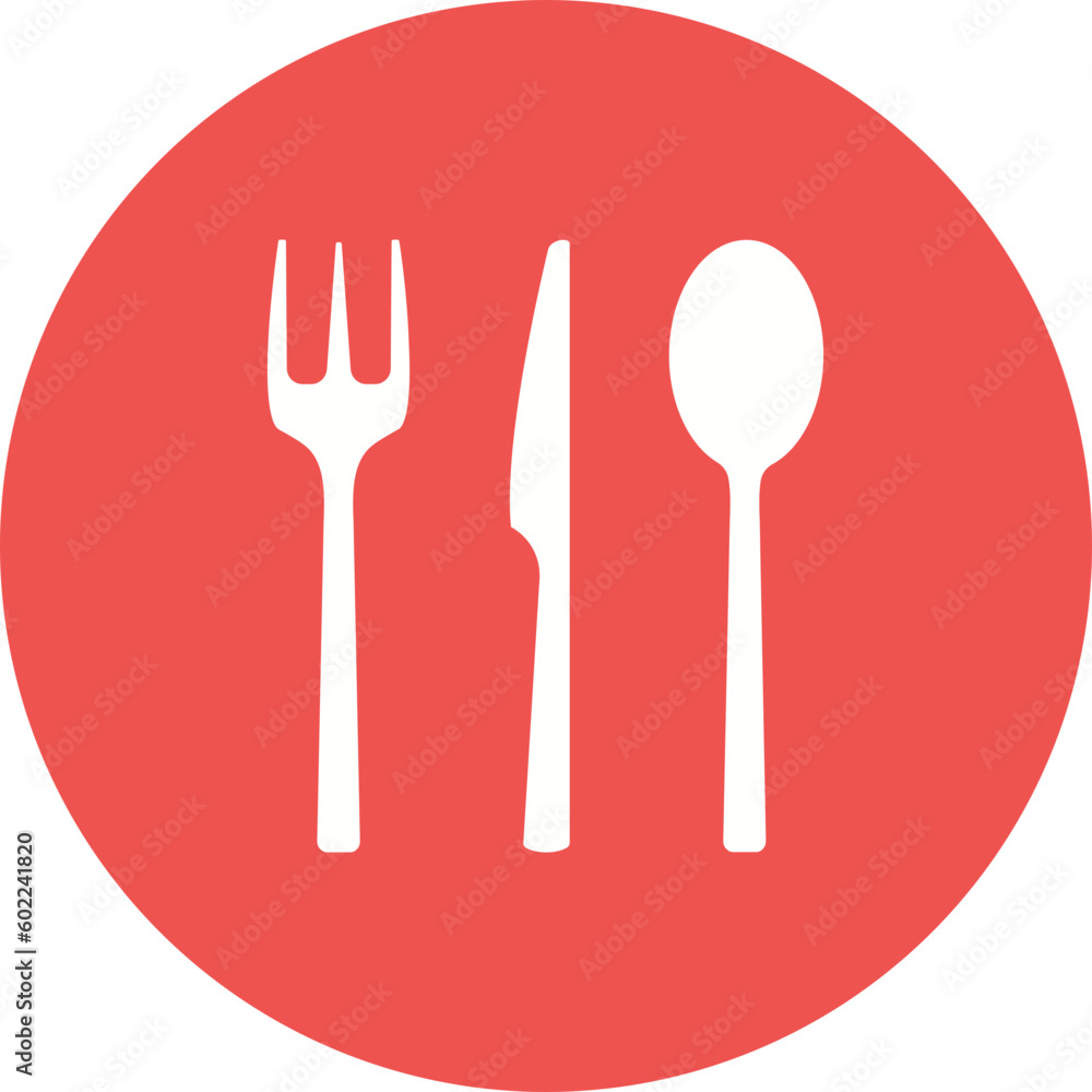 Cutlery Multicolor Circle Glyph Inverted Icon Cutlery Multicolor Circle Glyph Inverted Icon