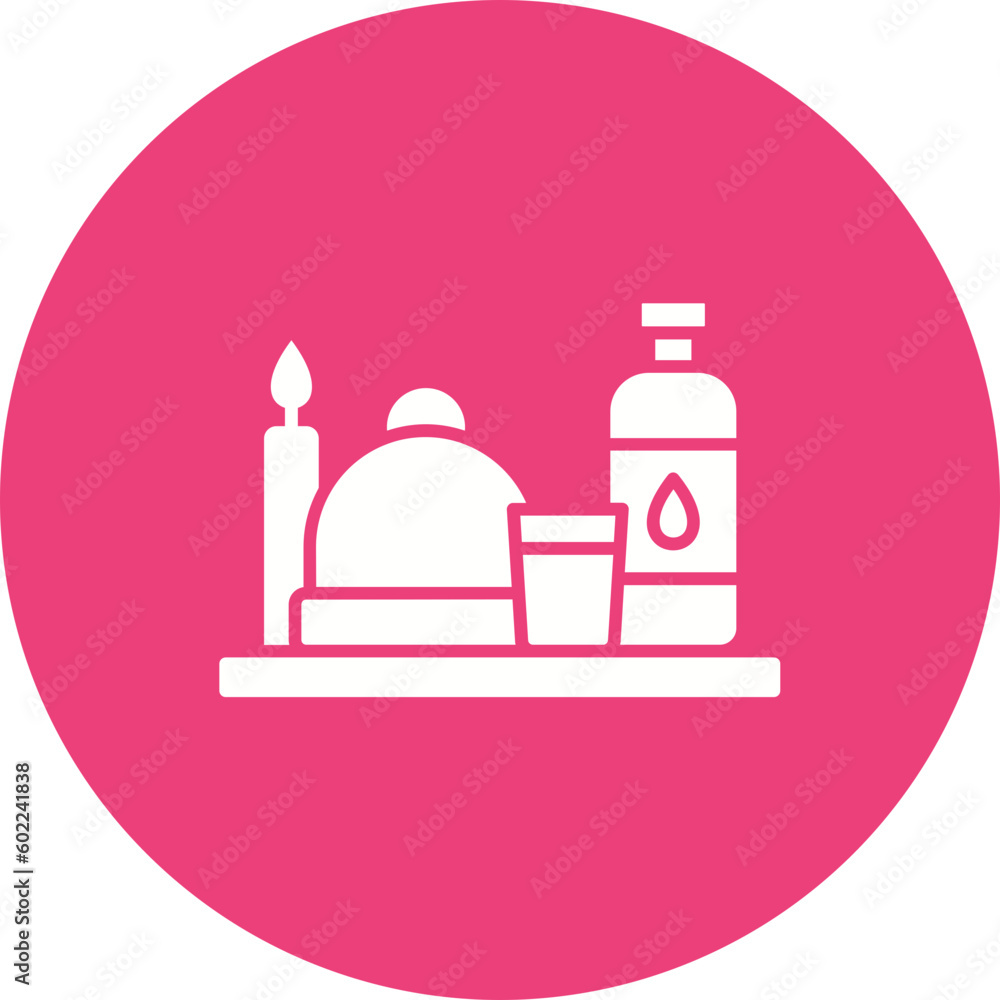 Dinner Multicolor Circle Glyph Inverted Icon Dinner Multicolor Circle Glyph Inverted Icon