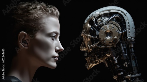 Intense Encounter: Face-to-Face Interaction of Two Humanoid Robots, Reflecting AI Self-Awareness and Mutual Learning. Generative AI