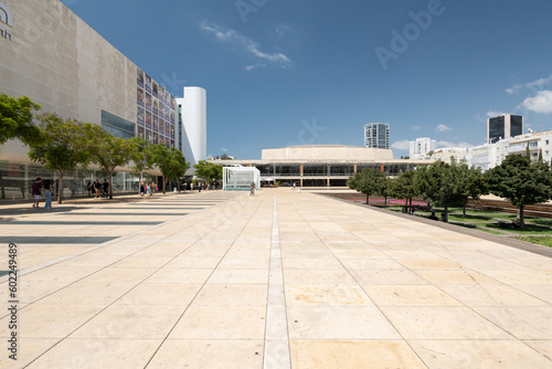 Tel Aviv, Israel - August 12, 2022: Habima Square in Tel Aviv photo