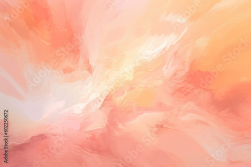 Abstract brush painted sky fantasy pastel peach pink watercolor background, Decorative soft peach pink texture, Acrylic peach pink flowing ink grunge texture, soft pink splash abstract pink background