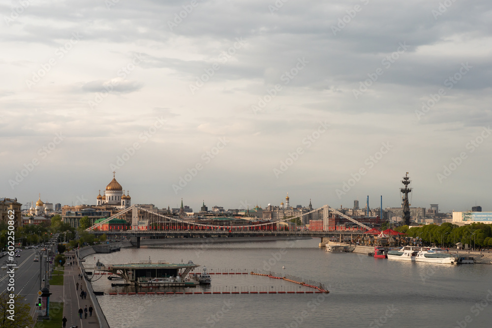 View from the Andreevsky bridge to the city center