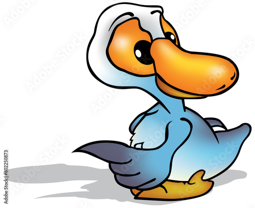 Cute Blue Duckling with Big...