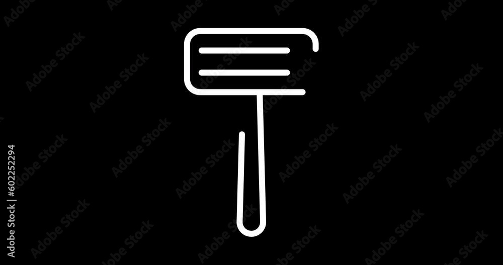 shaving razor animated outline icon with alpha channel. shaving razor 4k video animation for web, mobile and ui design shaving razor animated outline icon with alpha channel. shaving razor 4k video animation for web, mobile and ui design