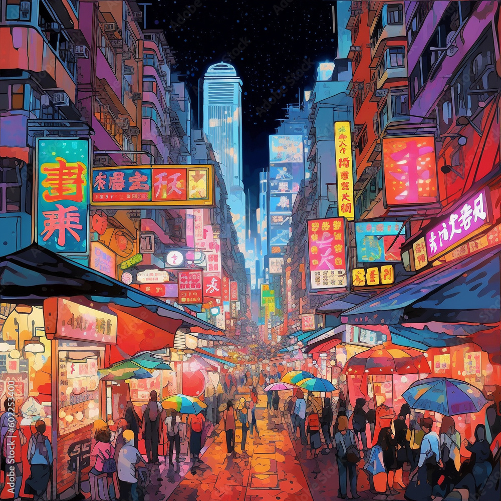 Fototapeta premium night in Asia