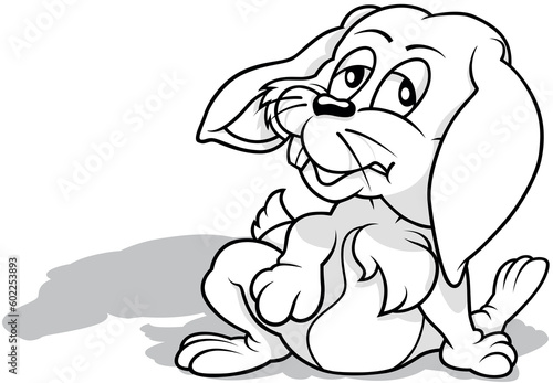 Drawing of a Tired and Sleepy Bunny