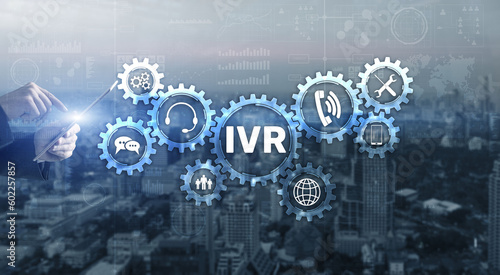 IVR Interactive voice response communication concept