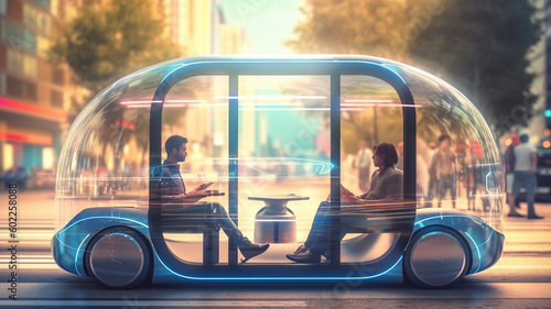 Foto Autonomous Mobility Future Vehicle for Sustainable Digital Transportation