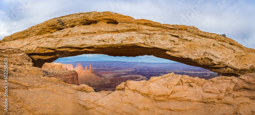 panorama view during sunset at mesa arch at canyonlands national park utah © Denis Feldmann