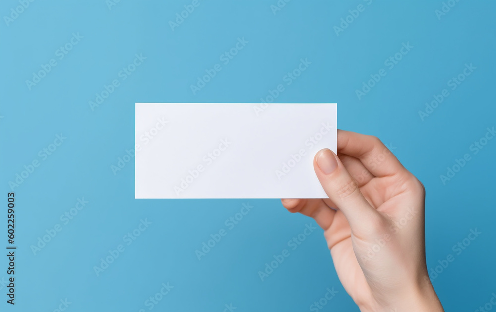 A woman carrying a white sheet of paper with room for messages or reminders in her hand. Generative AI A woman carrying a white sheet of paper with room for messages or reminders in her hand. Generative AI