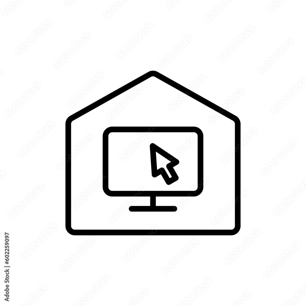 home office outline vector icon home office stock vector icon for web, mobile app and ui design home office outline vector icon home office stock vector icon for web, mobile app and ui design
