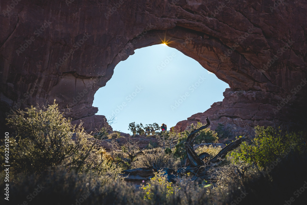 window arch in arches nationalpark in utah usa