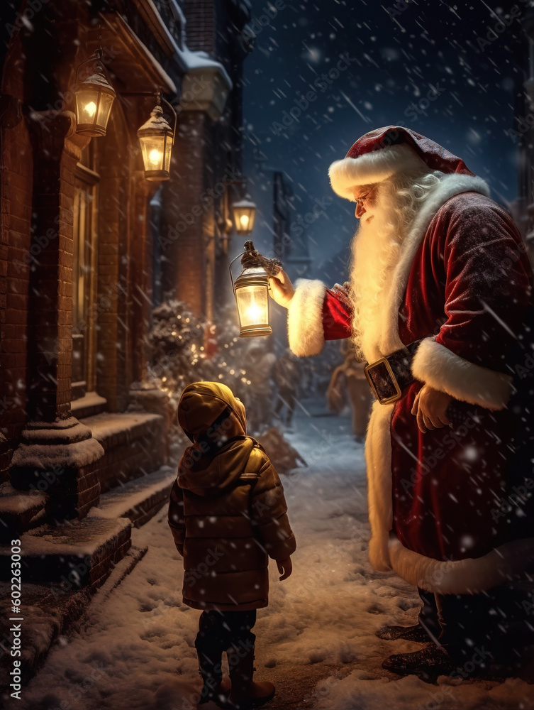 Santa Claus comes to give gifts to children and play with them on Christmas Day. Santa Claus comes to give gifts to children and play with them on Christmas Day.