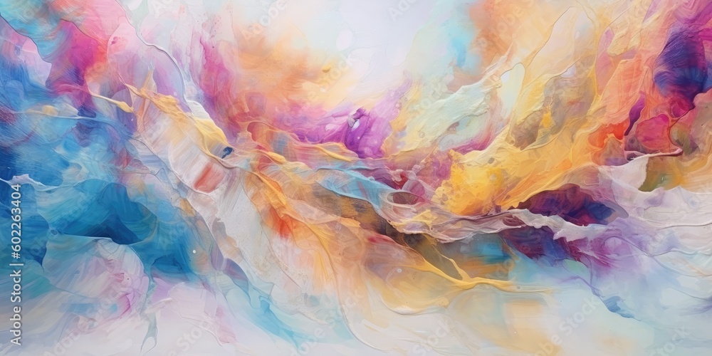 Abstract acrylic and watercolor painting. Canvas background, Generative AI Abstract acrylic and watercolor painting. Canvas background, Generative AI