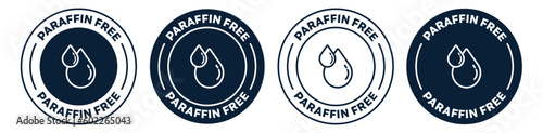 Paraffin free icon set in four variations on white background photo