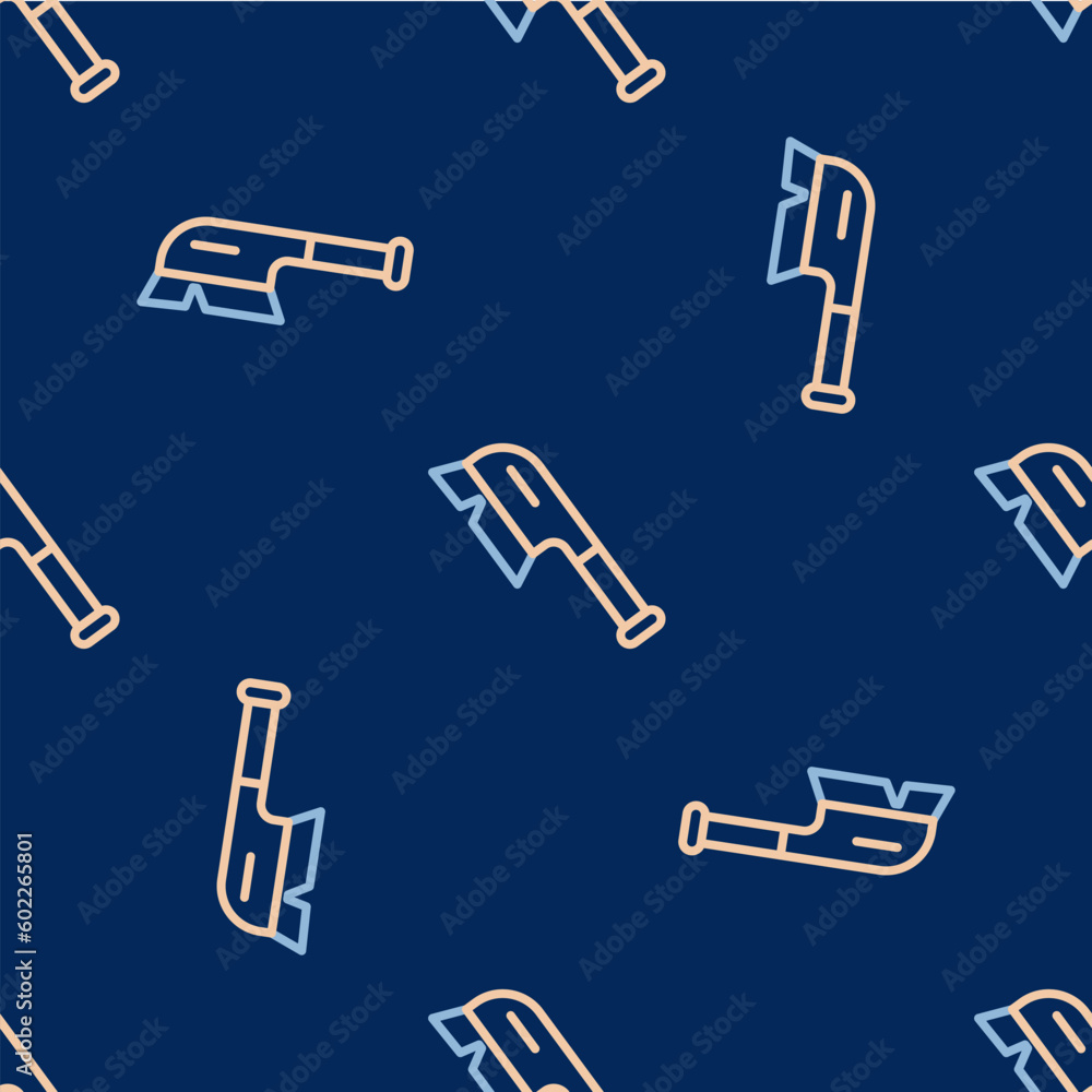 Line Brush for cleaning icon isolated seamless pattern on blue background. Cleaning service concept. Vector Line Brush for cleaning icon isolated seamless pattern on blue background. Cleaning service concept. Vector