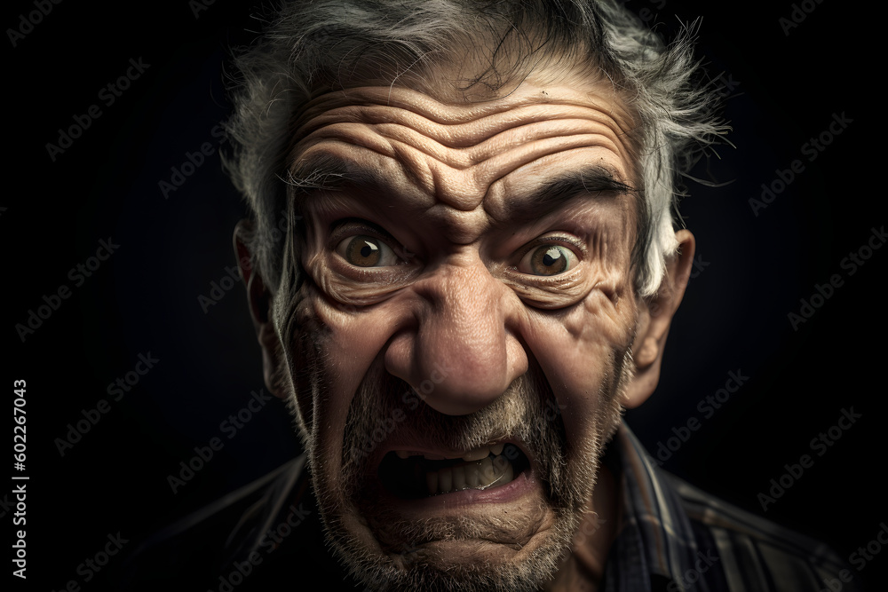 Funny old man who is extremely angry and outraged Generative AI Funny old man who is extremely angry and outraged Generative AI