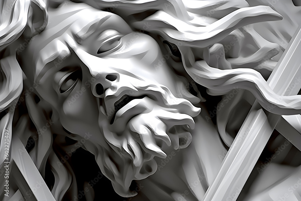 Jesus Christ carrying the cross, easter and Good Friday black and white ...