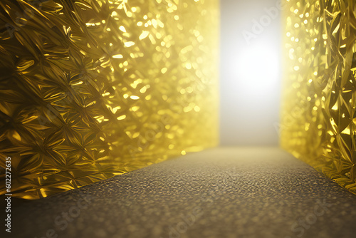 luxurious path, golden section, created by generative ai 