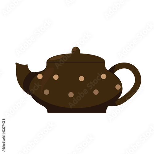 Wallpaper Mural Vector illustration. dish object. Brown teapot. Vector, tea, teapot Torontodigital.ca