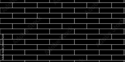 Black brick wall background for design . Brick wall background or wallpaper . 