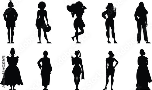 silhouettes of women