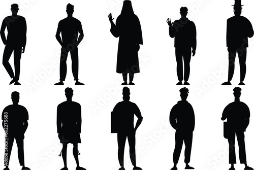 silhouettes of business people models 