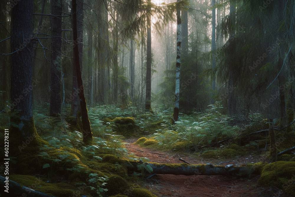 Obraz premium pine forest- Ai