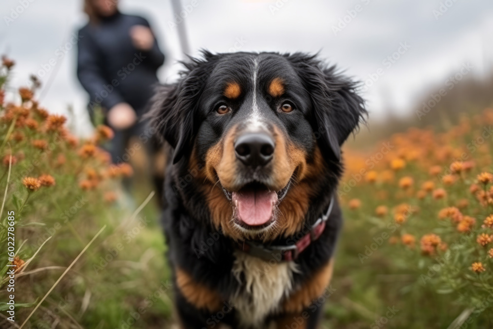 Portrait of cute bernese shepherd outdoors Portrait of cute bernese shepherd outdoors