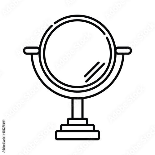 Globe on stand world map geography education icon illustration