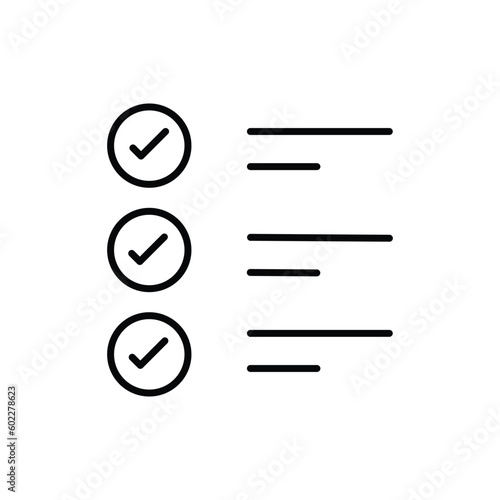 Checklist completed tasks with checkmarks icon illustration