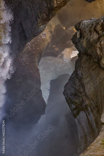 Trummelbach falls, Lauterbrunnen, Swiss - Europe's largest subterranean water falls
